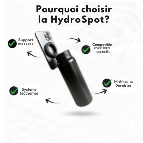 HydroSpot™ La Gourde qui Soutient Ton Téléphone