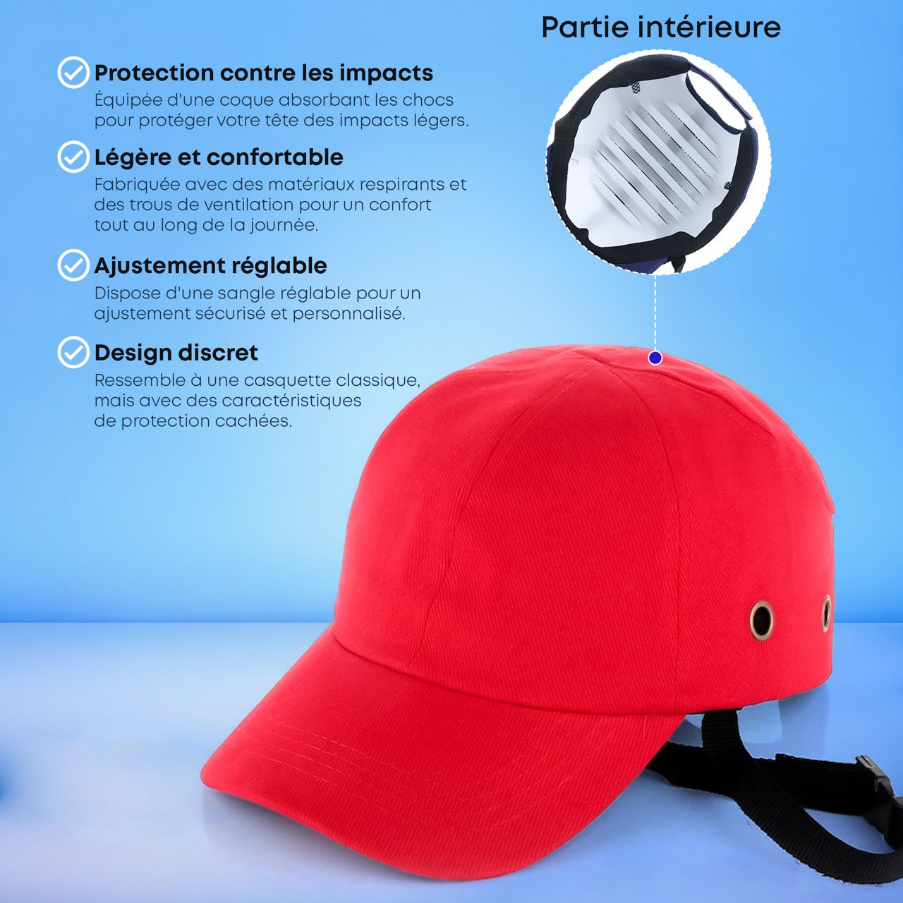 Casquette Anti-Choc™ Protection Discrète au Quotidien