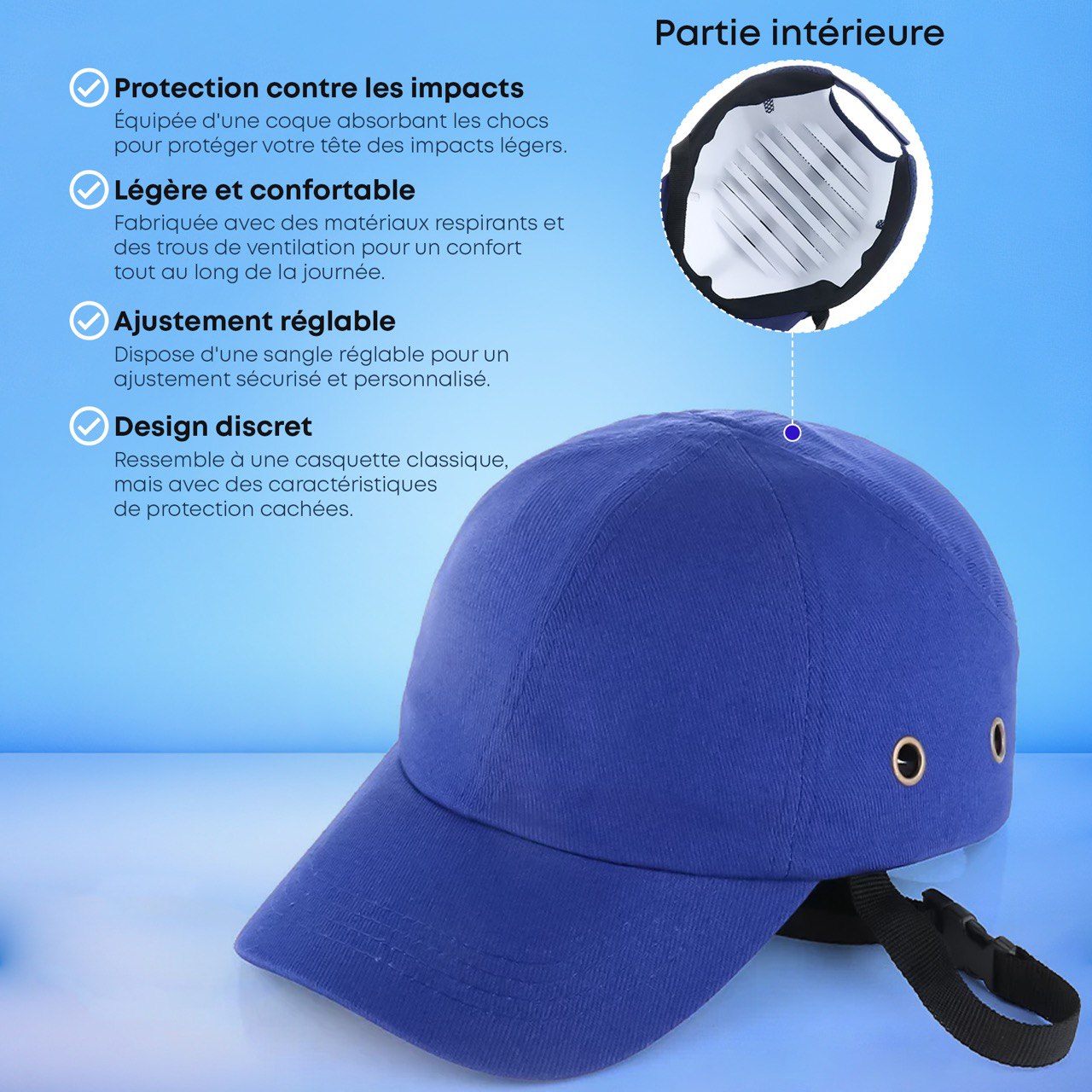 Casquette Anti-Choc™ Protection Discrète au Quotidien