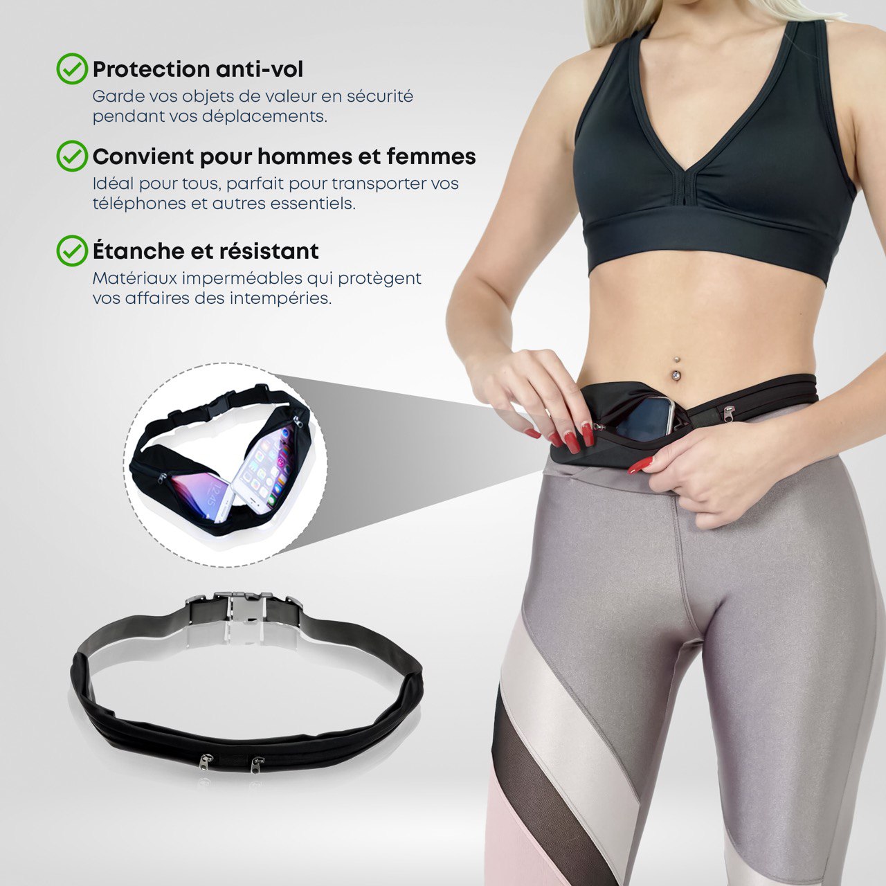 Ceinture™  pratique pour tout emporter en sécurité